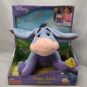 Disney Happy Ears Eyeore, Talking Plush, Fisher Price, 2002 Original Box